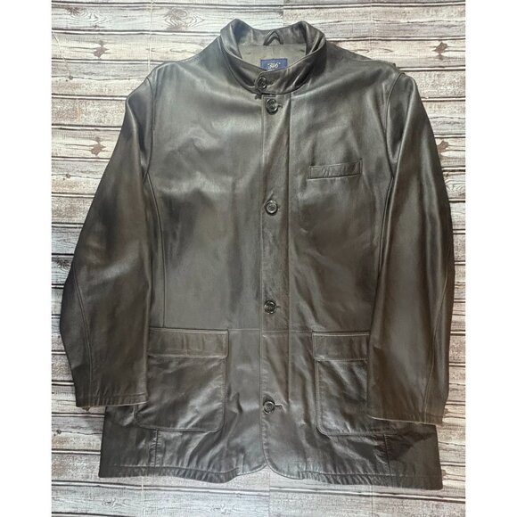 Brooks Brothers Other - Brooks Brothers Heavy 3/4 lenght Leather Sport Coat Jacket Sz 2XL color Brown